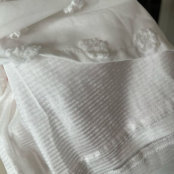 NWT Swiss Dot Chiffon 3/4 Ruffle Sleeve Blouse - Zeagoo Size Small #83 - Picture 7 of 13